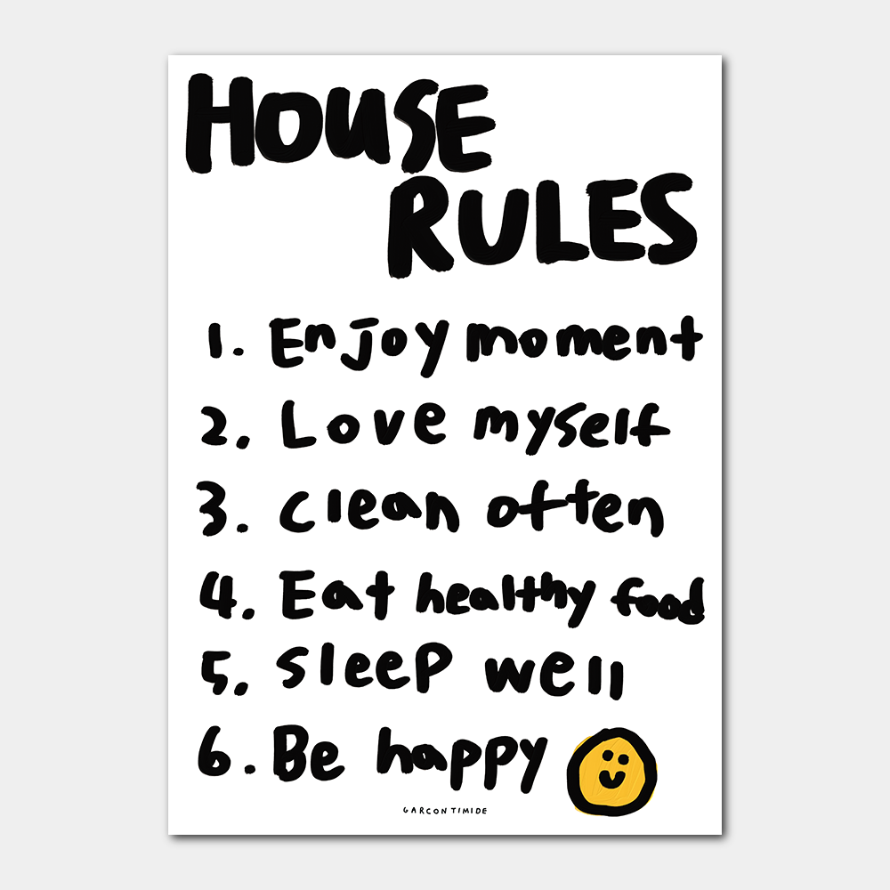 HOUSE RULES A3 POSTER